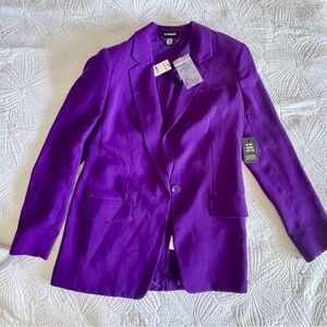 Express Purple Cinch Back Light Flowy Blazer NWT Interview Office Chic Statement